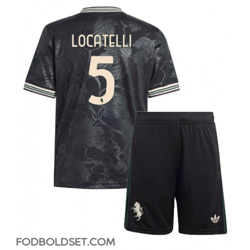 Juventus Manuel Locatelli #5 Tredje trøje Børn 2025-26 Kortærmet (+ Korte bukser)